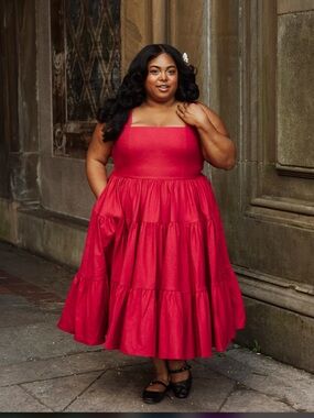 Chelsea Reece Madonna in Poppy Midi Dress Size 20/22